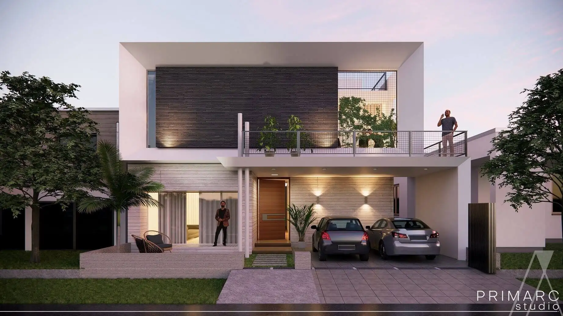 Modern architectural design render from Sketchup